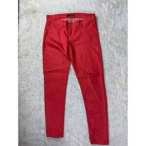 Flying Monkey Size 9 Womens Jeans Stretch Low Rise Skinny Orange/Red Color